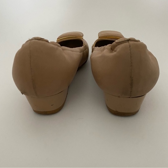 Badura buckle pumps slip-on pink beige leather size 37 EU 6.5 US - Picture 5 of 7